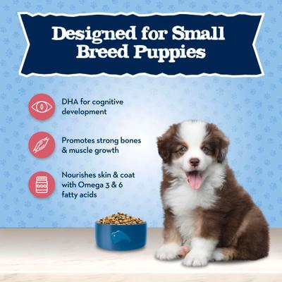 Baby Blue Healthy Small Breed Growth Formula Natural Chicken & Oatmeal Rice Recipe Puppy Dry Food, 8-lb bundle