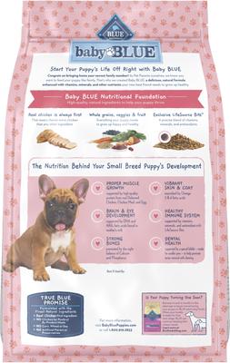 Baby Blue Healthy Small Breed Growth Formula Natural Chicken & Oatmeal Rice Recipe Puppy Dry Food, 8-lb bundle