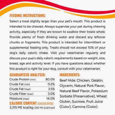 Triple Flavor Twist Ropes Pork, Beef & Chicken Dog Treat Chews, Large, 3 count