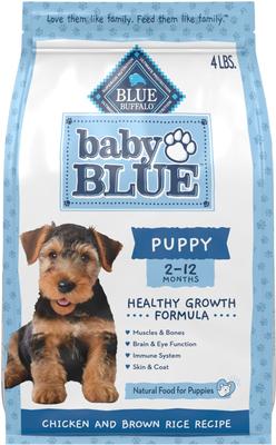 Baby Blue Healthy Growth Formula Natural Chicken & Brown Rice Recipe Puppy Dry Food, 8-lb bundle