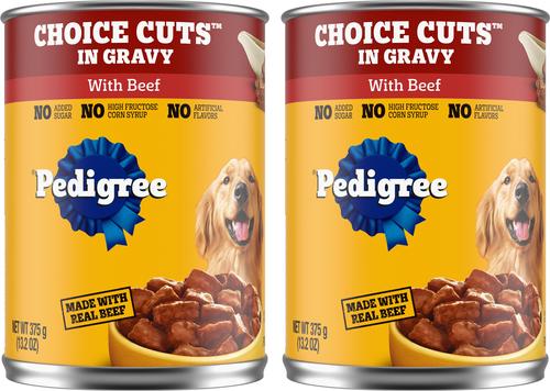 Choice Cuts in Gravy Steak & Vegetable Flavor Adult Canned Wet Dog Food, 13.2-oz can, bundle of 24