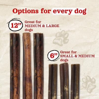 Collagen 6-inch Stick Peanut Butter Flavor Dog Chews, 100 count
