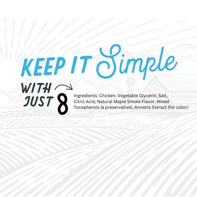 Bocados de pollo y waffle, premios para perros con cecina, bolsa de 6 oz