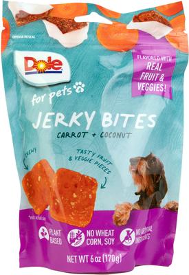 Plant Based Carrot & Coconut Dog Jerky Treats, 6-oz bag