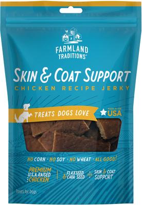 Chicken Recipe Skin & Coat Jerky Dog Treats, 4.3-oz bag