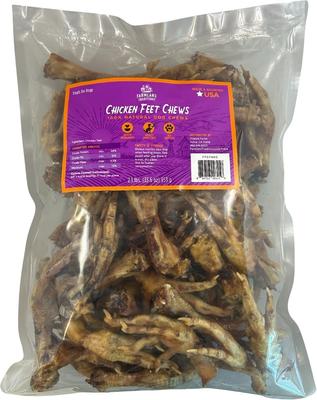 100% Large Chicken Feet Dog Chews, 2.1-lb bag
