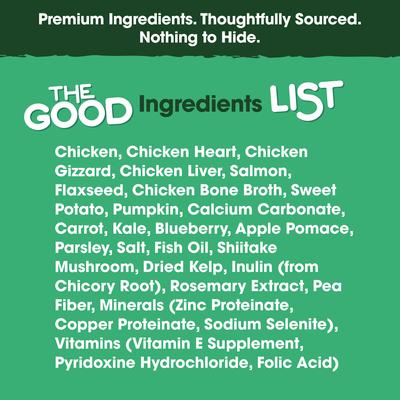 The Good List Chicken & Bone Broth Recipe Adult Gently Air-Dried Dog Food, 16-oz bag