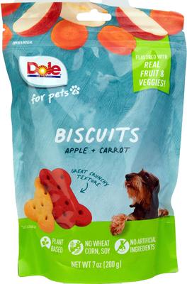 Assorted Apple & Carrot Crunchy Dog Treats, 7-oz bag