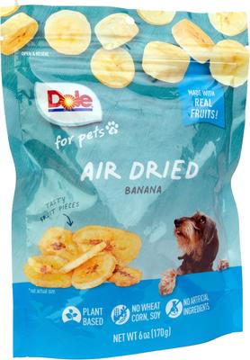 Air-Dried Banana Chips Dehydrated Dog Treats, 6-oz bag