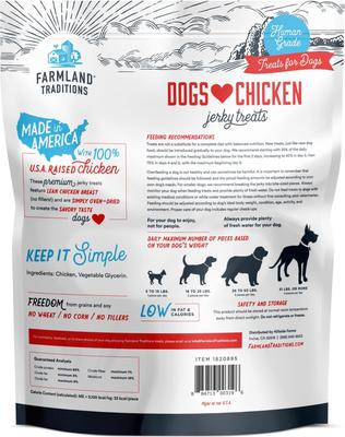 Dogs Love Chicken Human-Grade Jerky Dog Treats, 3-lb bag