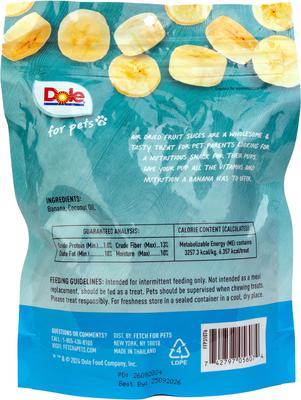 Air-Dried Banana Chips Dehydrated Dog Treats, 6-oz bag