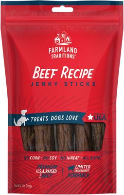 Palitos de carne de res, premios para perros, bolsa de 6 oz