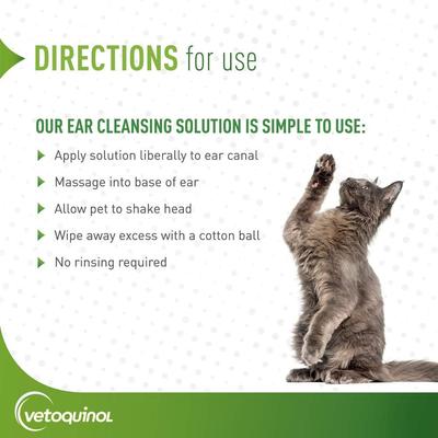 Ear Cleaning Solution for Dogs & Cats, 16-fl oz bottle