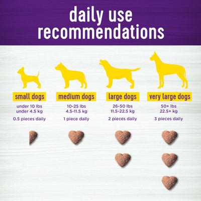 Peanut Butter & Apple Flavored Soft Chews Multi-Benefit Supplements for Dogs, 45 count