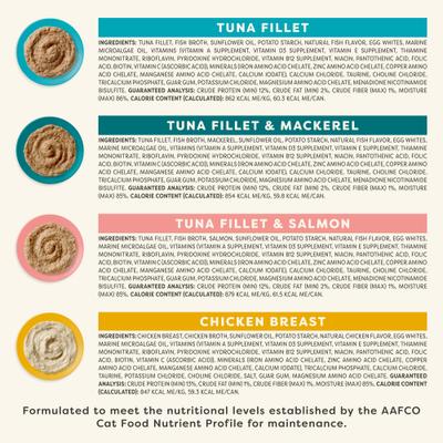 Vitality Chicken & Seafood Variety Pack Grain-Free Pate Wet Cat Food, 2.47-oz can, case of 24