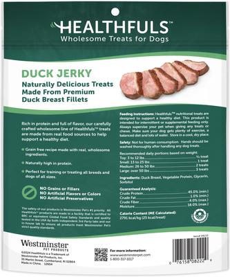 Duck Jerky Tenders Dog Treats, 1-lb bag