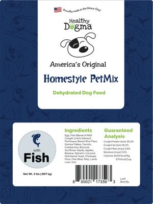 Homestyle PetMix Fish Dehydrated Dog Food, 2-lb bag