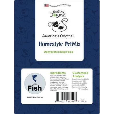 Alimento deshidratado para perros Homestyle PetMix Fish, bolsa de 2 lb