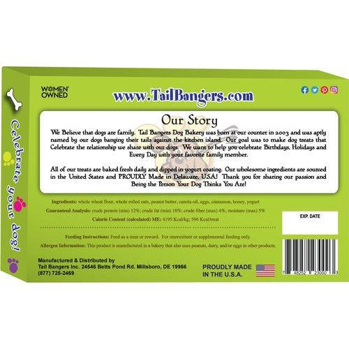 Golosinas para perros Merry Christmas Bone & Christmas Caddy con mantequilla de maní y miel crujiente, 2 unidades