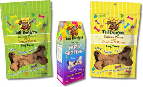 Happy Birthday Variety Pack Peanut Butter, Peanut Butter with Yogurt, Cheddar & Bacon Crunchy Dog Treats, 3 count
