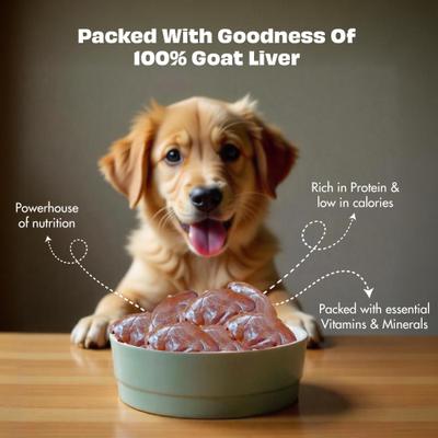 Nature's Feast Goat Liver Grain-Free All Natural Freeze-Dried Dog Training Treat, 7.05-oz canister