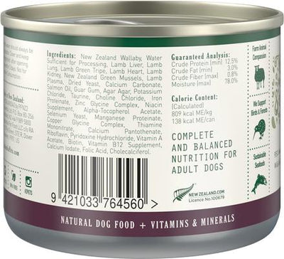 Adult Grain-Free Wallaby Pate Canned Dog Food, 6-oz can, case of 24