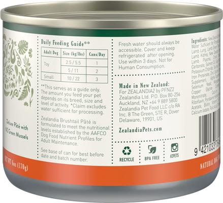 Adult Grain-Free Brushtail Pate Canned Dog Food, 6-oz can, case of 24