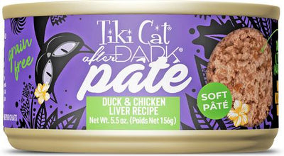 After Dark Pate Duck & Chicken Liver Recipe Grain-Free Wet Cat Food, 5.5-oz can, case of 8