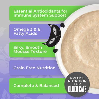 Silver Mousse Chicken, Duck & Duck Liver Grain-Free Pate in Broth Wet Cat Food, 2.8-oz pouch, case of 12