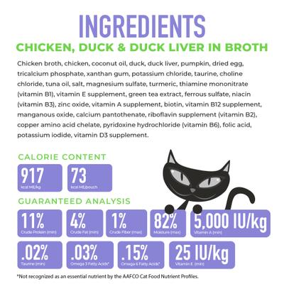 Silver Mousse Chicken, Duck & Duck Liver Grain-Free Pate in Broth Wet Cat Food, 2.8-oz pouch, case of 12