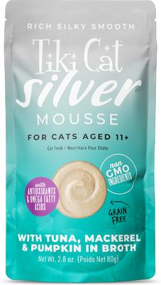 Silver Mousse Salmon & Pumpkin Grain-Free Senior Wet Cat Food, 2.8-oz, 12 count