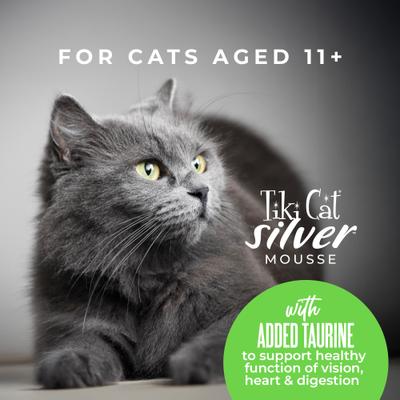 Silver Mousse Chicken, Duck & Duck Liver Grain-Free Pate in Broth Wet Cat Food, 2.8-oz pouch, case of 12