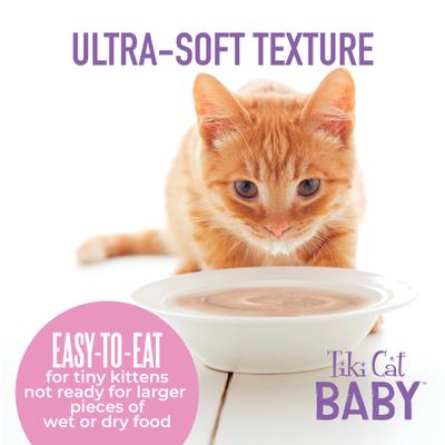 Baby Weaning Puree Chicken Grain-Free Pate Wet Cat Food, 6-oz pouch, case of 6