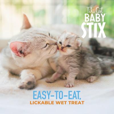 Premio para lamer Baby Stix Chicken In Creamy Gravy para gatitos, frasco de 340 g, 42