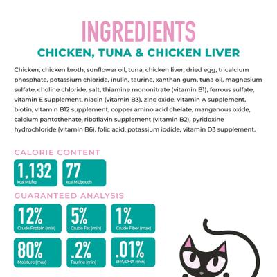 Baby Mousse Chicken, Tuna & Chicken Liver Grain-Free Wet Kitten Food, 2.4-oz pouch, case of 12