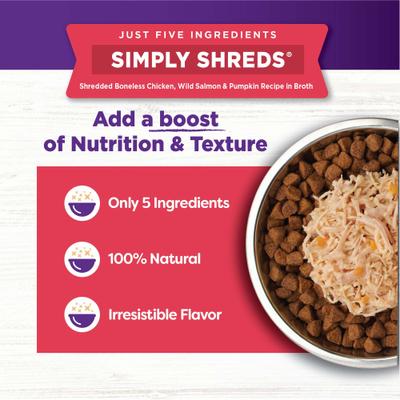 Bowl Boosters Simply Shreds Variety Pack Dog Food Topping, 2.8-oz pouch, 12 count