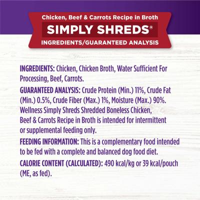 Bowl Boosters Simply Shreds Variety Pack Dog Food Topping, 2.8-oz pouch, 12 count