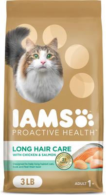 Proactive Health Long Hair Care with Real Chicken & Salmon Adult Dry Cat Food, 3-lb bag