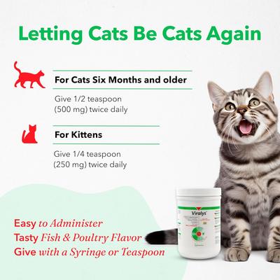 Viralys Powder Immune Supplement for Cats, 21.2-oz