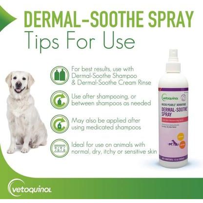 Dermal-Soothe Spray antipicazón para perros y gatos, botella de 355 ml