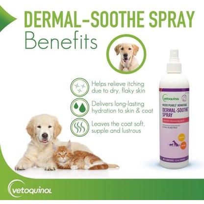 Dermal-Soothe Spray antipicazón para perros y gatos, botella de 355 ml
