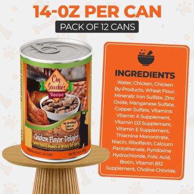 Chef Scoochies Recipe with Real Chicken Chunks in Savory Gravy Wet Cat Food, 14-oz can, case of 12