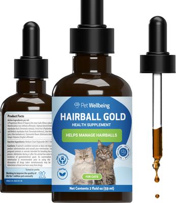 Hairball GOLD Liquid Hairball Control Supplement for Cats, 2-oz bottle