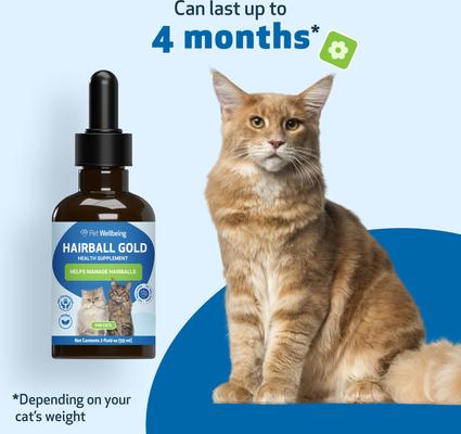 Hairball GOLD Liquid Hairball Control Supplement for Cats, 2-oz bottle