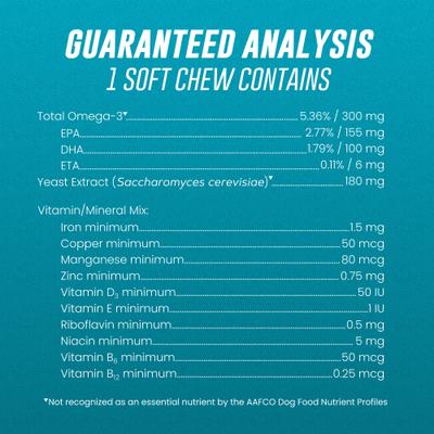 Welactin Daily Omega-3 Soft Chews Skin & Coat Supplement for Dogs, 60 count