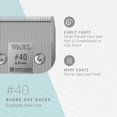 #40 Prime Series Pet Grooming Blade Set, Chrome