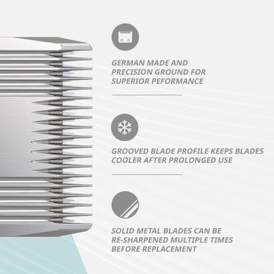 #7 Full Prime Series Pet Grooming Blade Set, Chrome