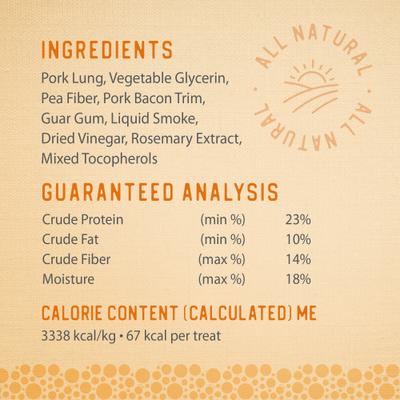 Dodo Classic Bacon & Pork Recipe Jerky Dog Treats, 7.8-oz bag