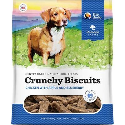 Golosinas crujientes para perros Dodo de pollo con manzana y arándanos, bolsa de 500 g