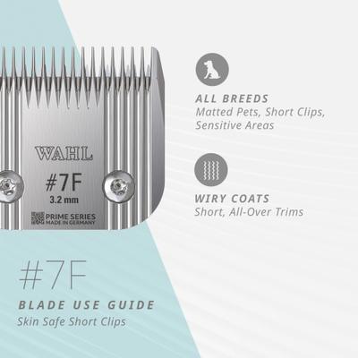 #7 Full Prime Series Pet Grooming Blade Set, Chrome